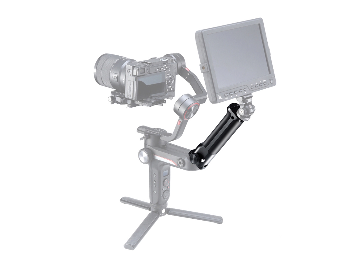 Mango Extensível Para Gimbal Zhiyun Weebill-s Com Ranura Cold Shoe E Parafusos De 1/4 Polegada De Alumínio