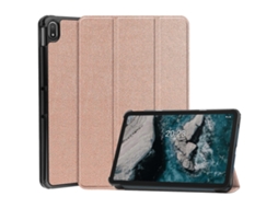 Capa de couro texturizada Custer da Webake para tablet Nokia T20 (tripla)