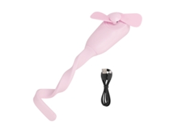 2026zentro-ventilador Mini Flexível Usb Recarregável Portátil Para Mesa E Cama Com Parada Automática De Lâmina Rosa
