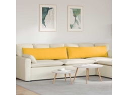 Vidaxl Travesseiros De Sofá 2 Pcs Amarelo Claro 145 X 40 Cm