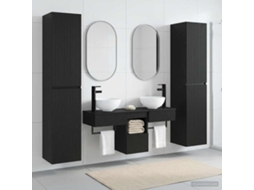 Vidaxl Conjunto De Móveis Para Banheiro 5 Unid. Preto