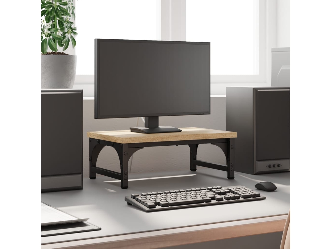 Vidaxl Suporte De Monitor 37x23x14cm Derivados Madeira Carvalho Sonoma