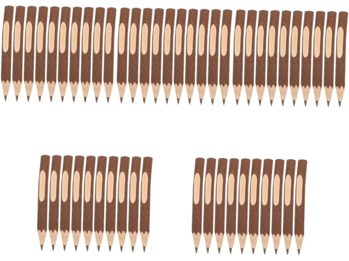 Conjunto De 50 Canetas Esferográficas Madeira Nuobesty, Feitas