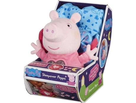 Pelúcia Peppa Pig Sleepover Character Options Unissex Rosa Pilhas Pelúcia