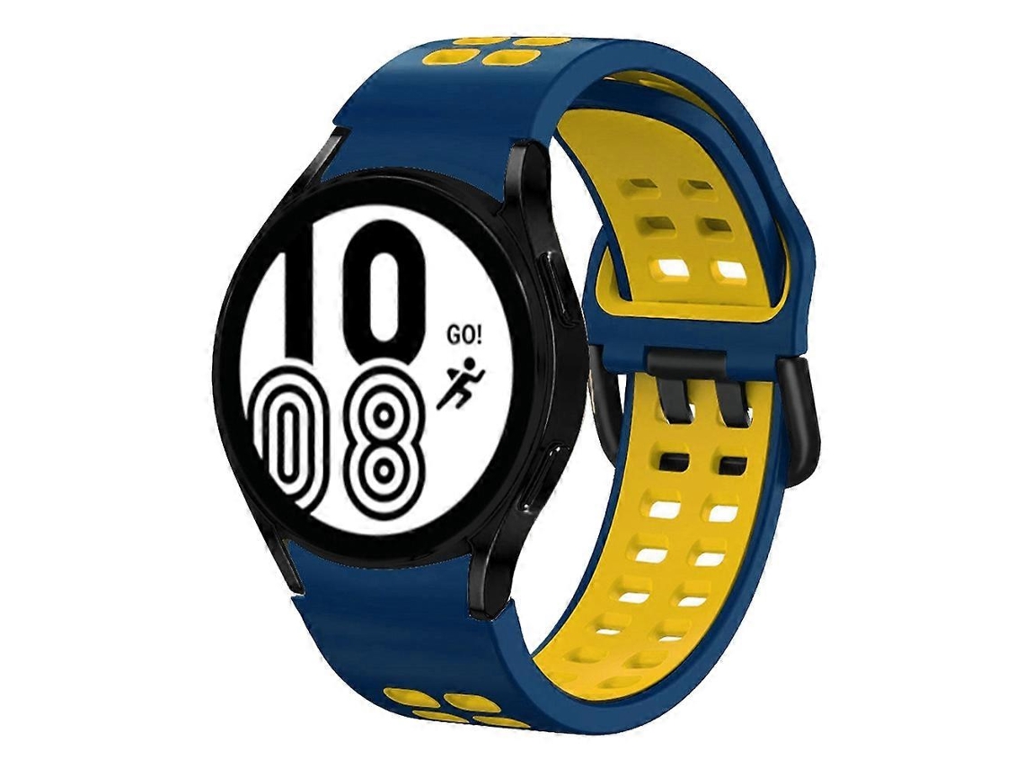Pulseira De Silicone Respirável Bicolor Para Samsung Galaxy Watch 4 (40 Mm X 20 Mm).