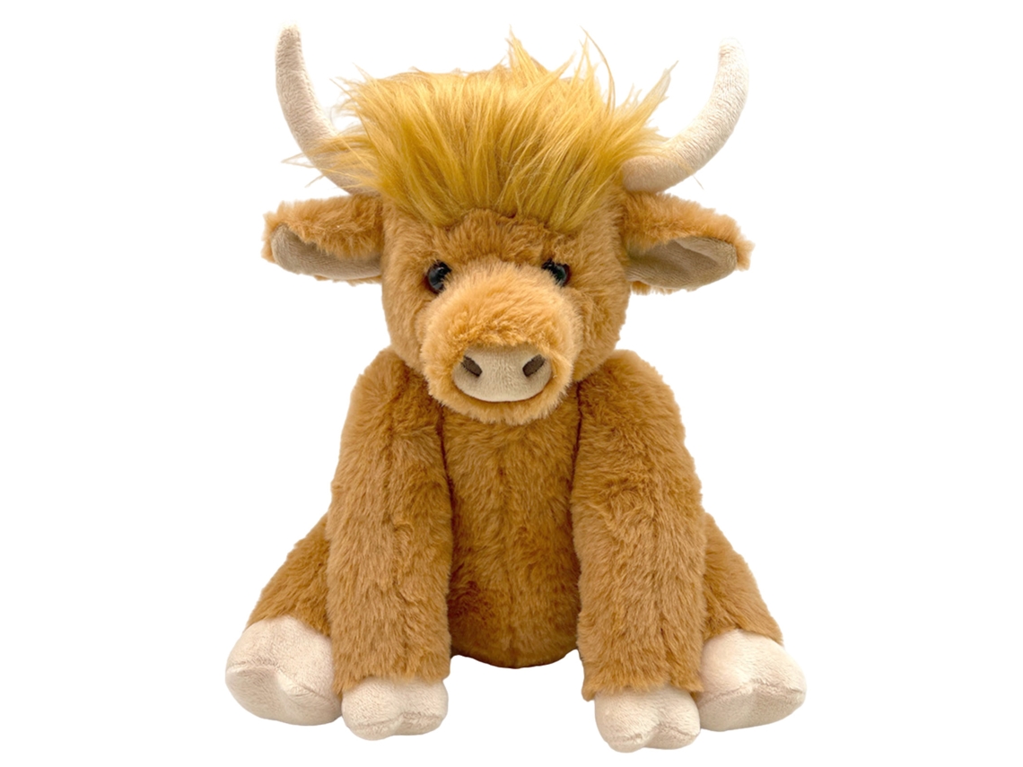 Pelúcia De Vaca Highland Simulada Fofa Macia 25cm Com Som De Mugido Para Decoração