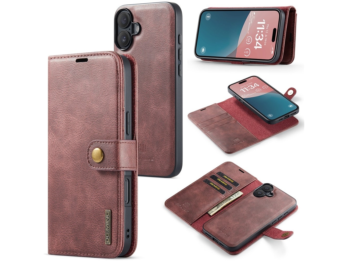 Capa/estojo Magnético 2 Em 1 Dg.ming Para Iphone 17 Vermelho