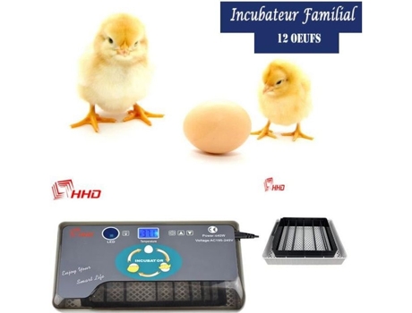 ® Professional 12 Ovos Incubadora Incubadora Digital para Frango Aves ect. HHD