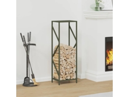 Vidaxl Suporte Para Lenha Aço Laminado A Frio Verde Azeitona