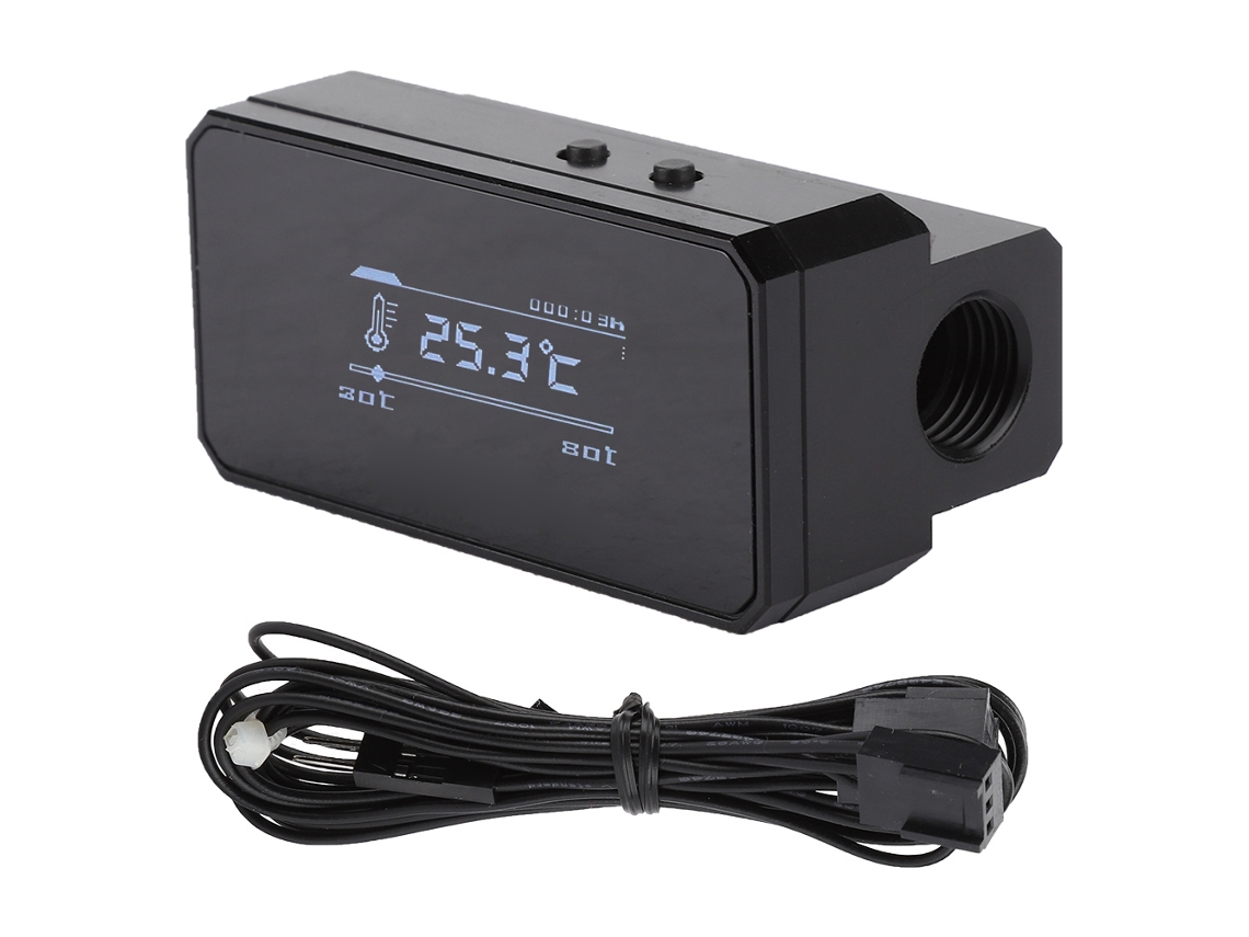 Protetor Inteligente De Temperatura Da Água Termômetro De Monitoramento Com Display Oled Preto