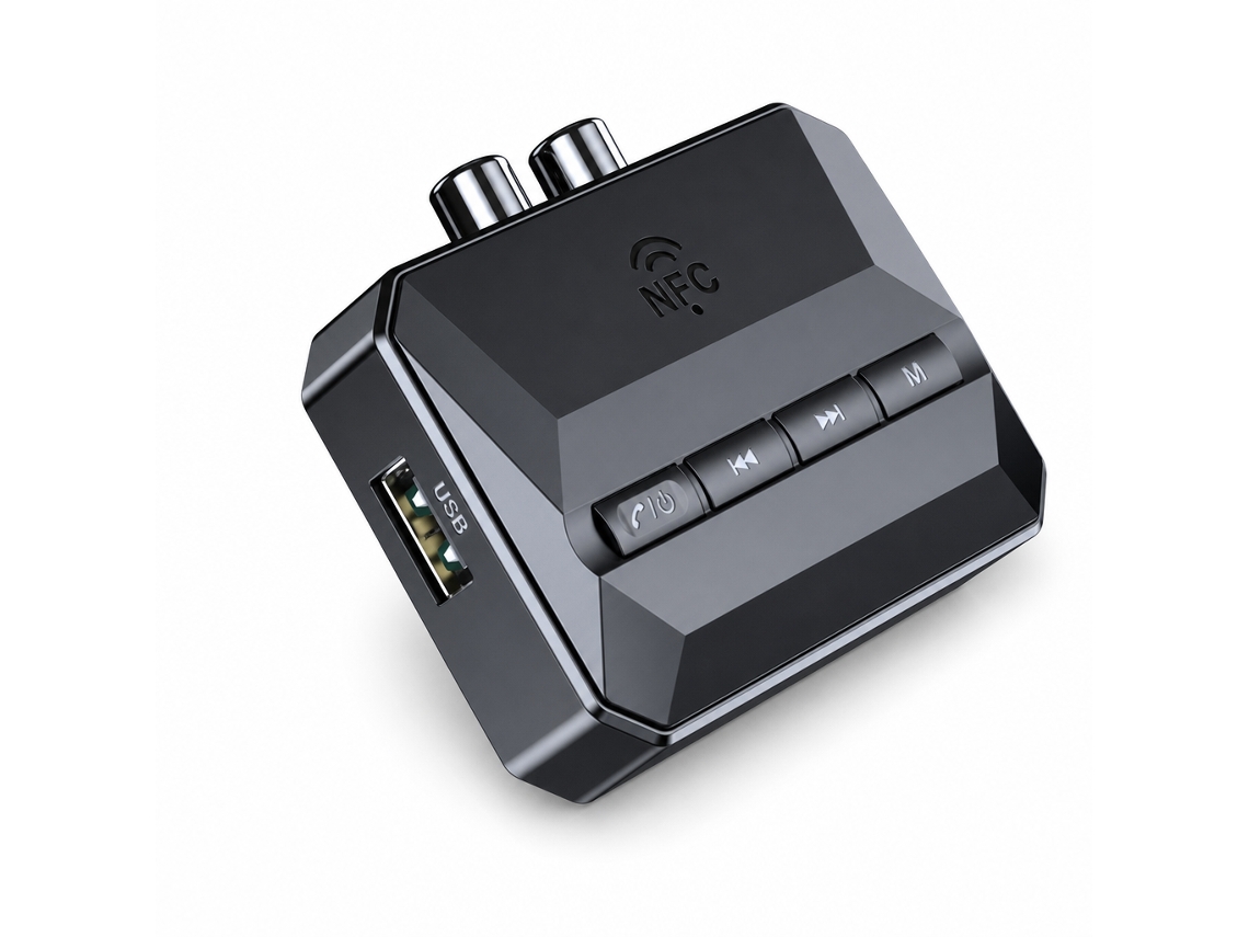 Recetor De Áudio Bluetooth 5.3 Com Nfc, Saídas Aux/rca, Leitor Usb E Tf Para Carro, Colunas E Amplificador