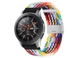 Bracelete Entrançada Solo loop Ajustável para Xiaomi Mibro X1 Rainbow