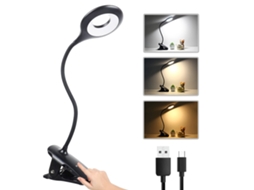 Lâmpada De Mesa Led Recarregável Sem Fio,16 Leds,3 Cores E 3 Intensidades,iluminação Ajustável Para Leitura,cama E Quarto,classe A,cor Preta