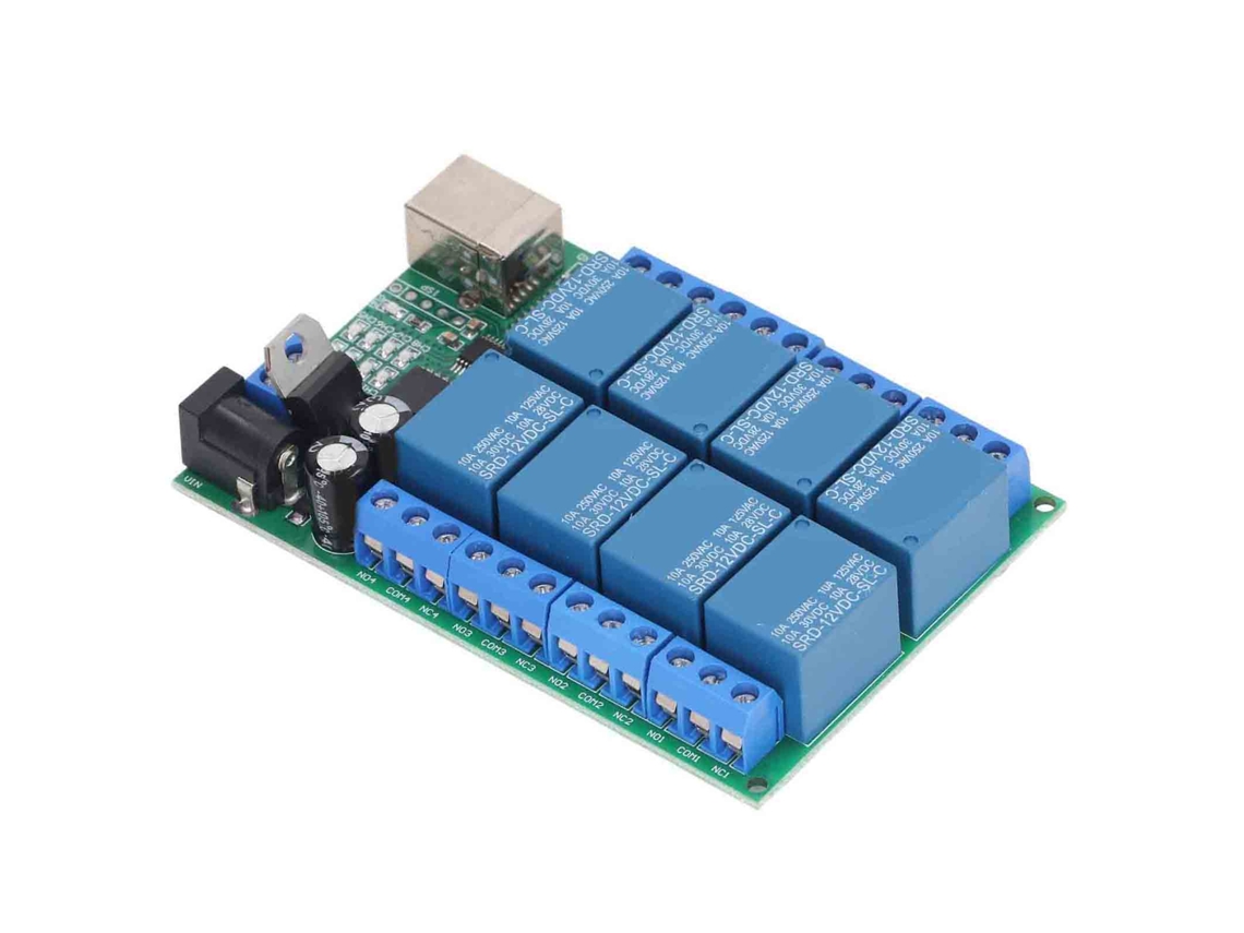 Laxiscreed Módulo Rele De 8 Canais Com Porta Uart Para Controle De Motores E Plc