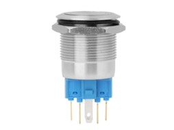 Interruptor Push Button Inox com Trava e Luz