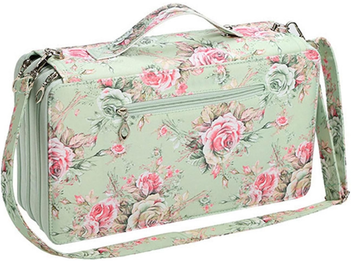 Estojo Grande Para Marcadores, Com 120 Compartimentos, E Bolsa De Armazenamento Com Alça De Ombro Para Pincéis.