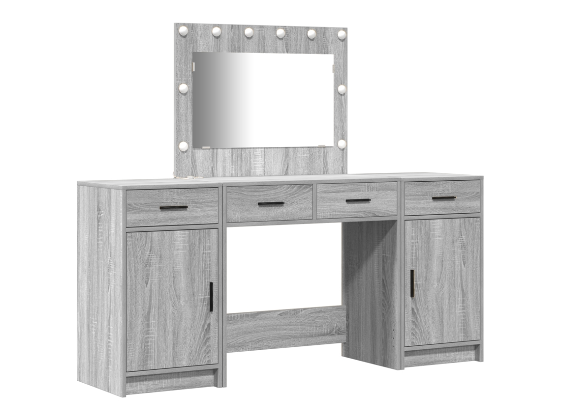 Conjunto 3 Mesa De Vestir Vidaxl Cinzento Derivados De Madeira (78,5 X 41 X 135 Cm)