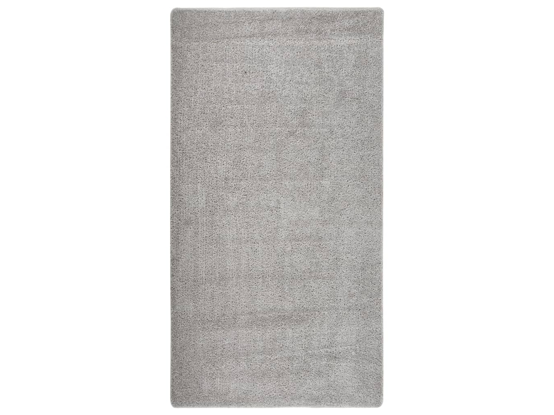 Vidaxl Tapete Shaggy 80x150 Cm Antiderrapante Cinzento-claro