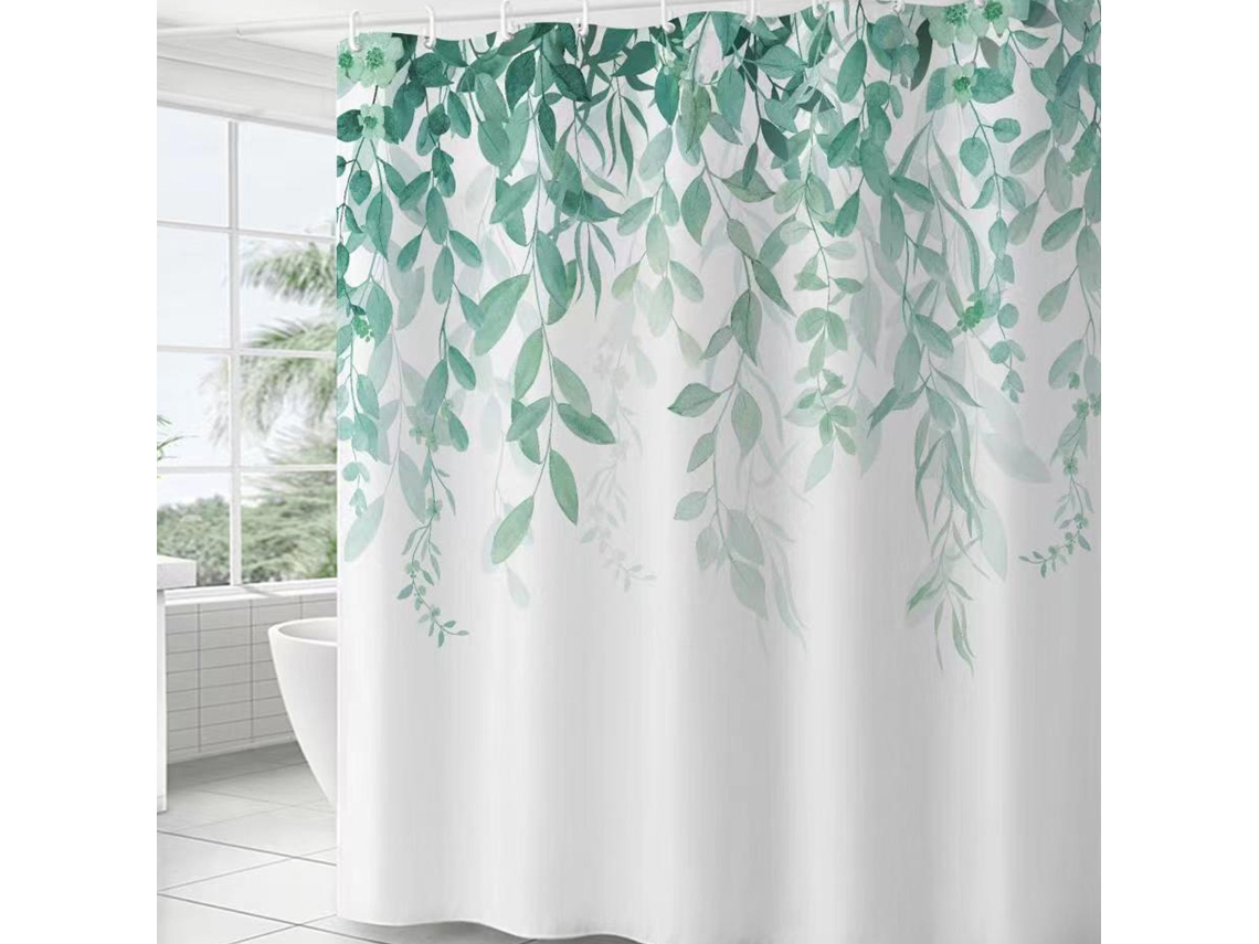 Cortina de Chuveiro 60x72 polegadas, Floral em Aquarela, Decoração de Banheiro RNEMITERY