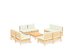 Garden Lounge Set, Garden Lounge Sets Vidaxl Creme Madeira De Pinho (n/a)