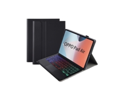 Capa Com Teclado Bluetooth Para Oppo Pad Air 2 11.4 Com Retroiluminação Gradiente