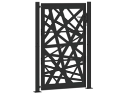 Maison Exclusive - Portão De Jardim Preto 100x150 Cm Aço Design Leve