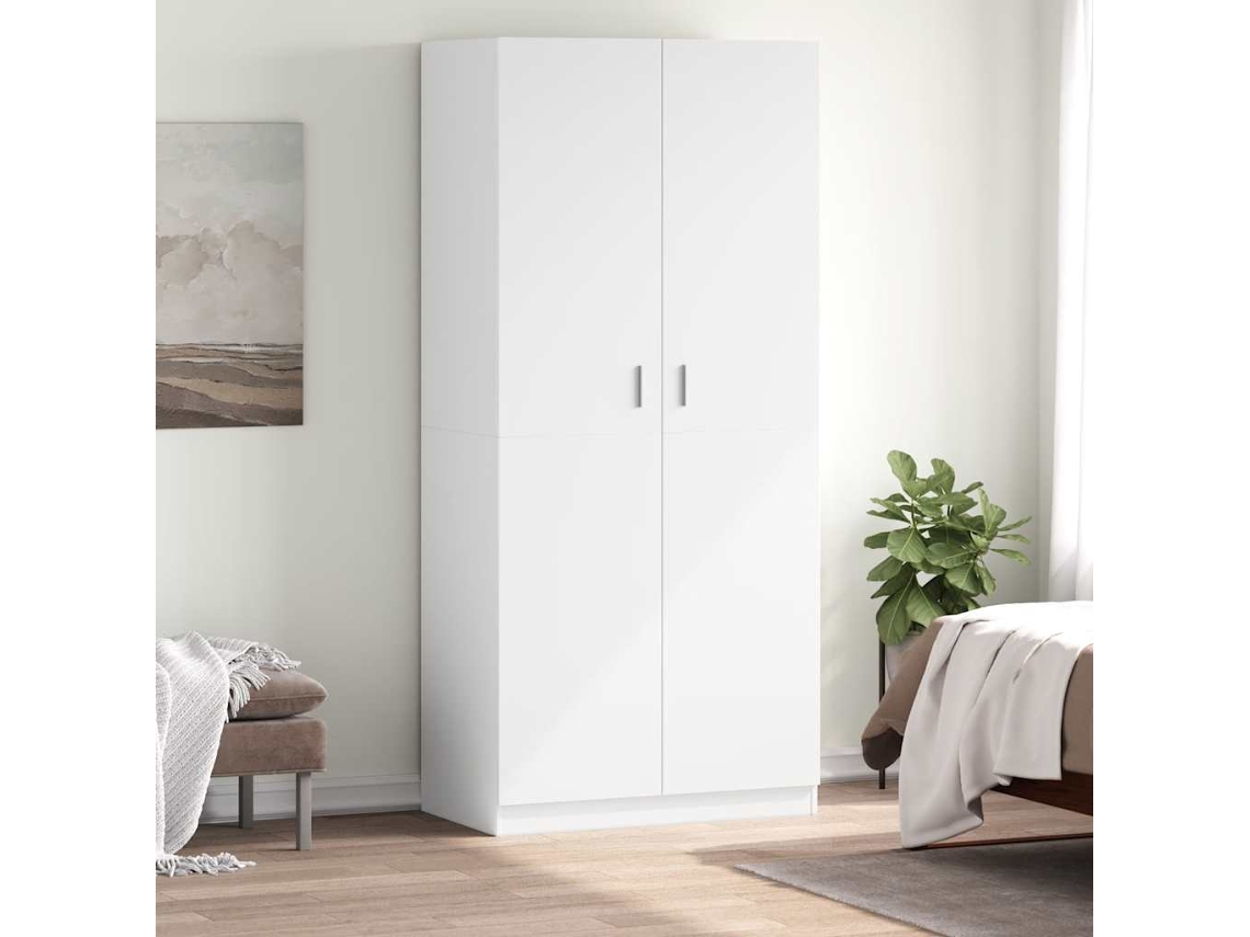 Vidaxl Roupeiro 90x52x200 Cm Derivados De Madeira Branco