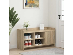 Vidaxl Armário De Sapatos Com Porta Carvalho Sonoma 100 X 39,5 X 51 Cm