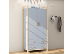Roupeiro De 2 Portas Com Bengaleiro E 2 Gavetas, Ideal Para Quarto, Sala E Corredor. Fabricado Em Aglomerado
