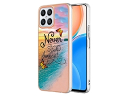 Capa Para Celular For Honor X8 4g Em Tpu Com Revestimento Eletroplástico Imd