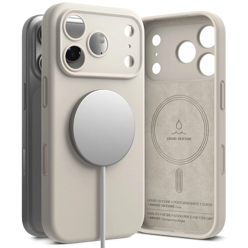 Capa De Silicone Magnética Ringke Para Iphone 17 Pro Magsafe Alta Proteção
