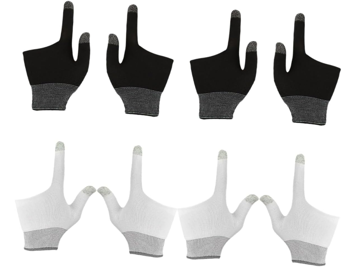 Conjunto Com 4 Pares De Protetores Dedo Grafeno Para Tela Sensível Ao Toque, Versão Aprimorada Para Bilhar, Alto