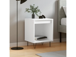 Vidaxl Mesa De Cabeceira 40x35x50 Cm Derivados De Madeira Branco