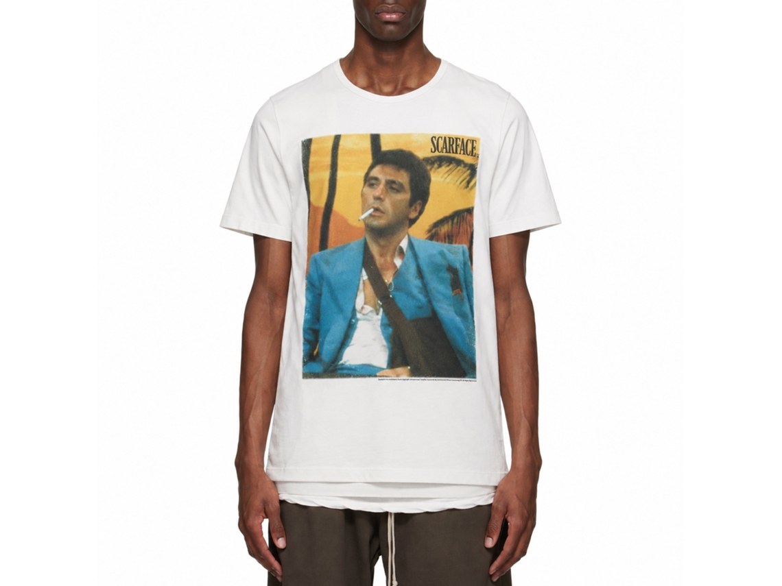 Rockinstone Scarface Movie Cig White Adult T-shirt Size:xxxl