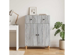 Vidaxl Buffet Sonoma Cinzento 66 X 34,5 X 90 Cm Derivados De Madeira