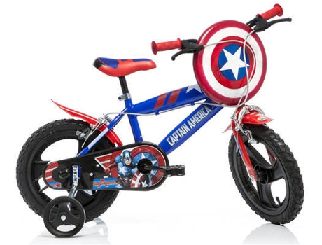 Bicicleta  Captain America em Metal Azul e Vermelha