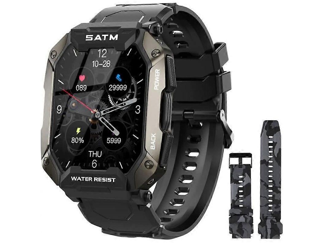 Smartwatch Masculino A137 Preto Monitor De Pressão Arterial, Frequência Cardíaca, Pedômetro Resistente À Água Até 5 Atm Ly Ebike