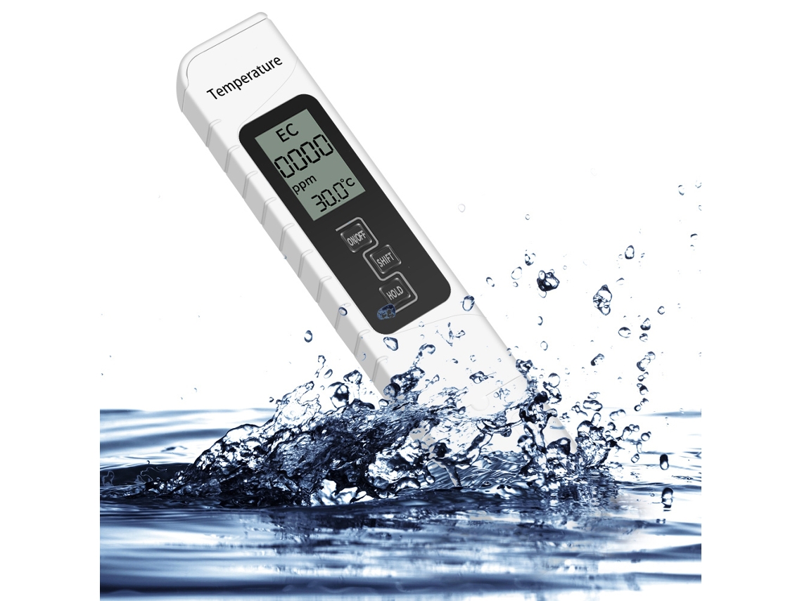 Aetheria medidor de Qualidade da Água 3 em 1 Tds Ec Temperatura para Água Potável Aquário Piscina