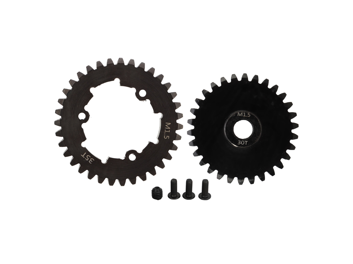 Conjunto De Engrenagens Rc 35t De Aço Resistente Ao Desgaste M1.5 Para Traxxas 1/5 6s 8s