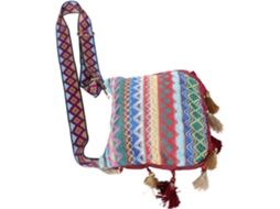 Bolsa Transversal Feminina Com Franjas, Ampla Capacidade, Alça De Ombro Ajustável, Bolsa De Lona Étnica