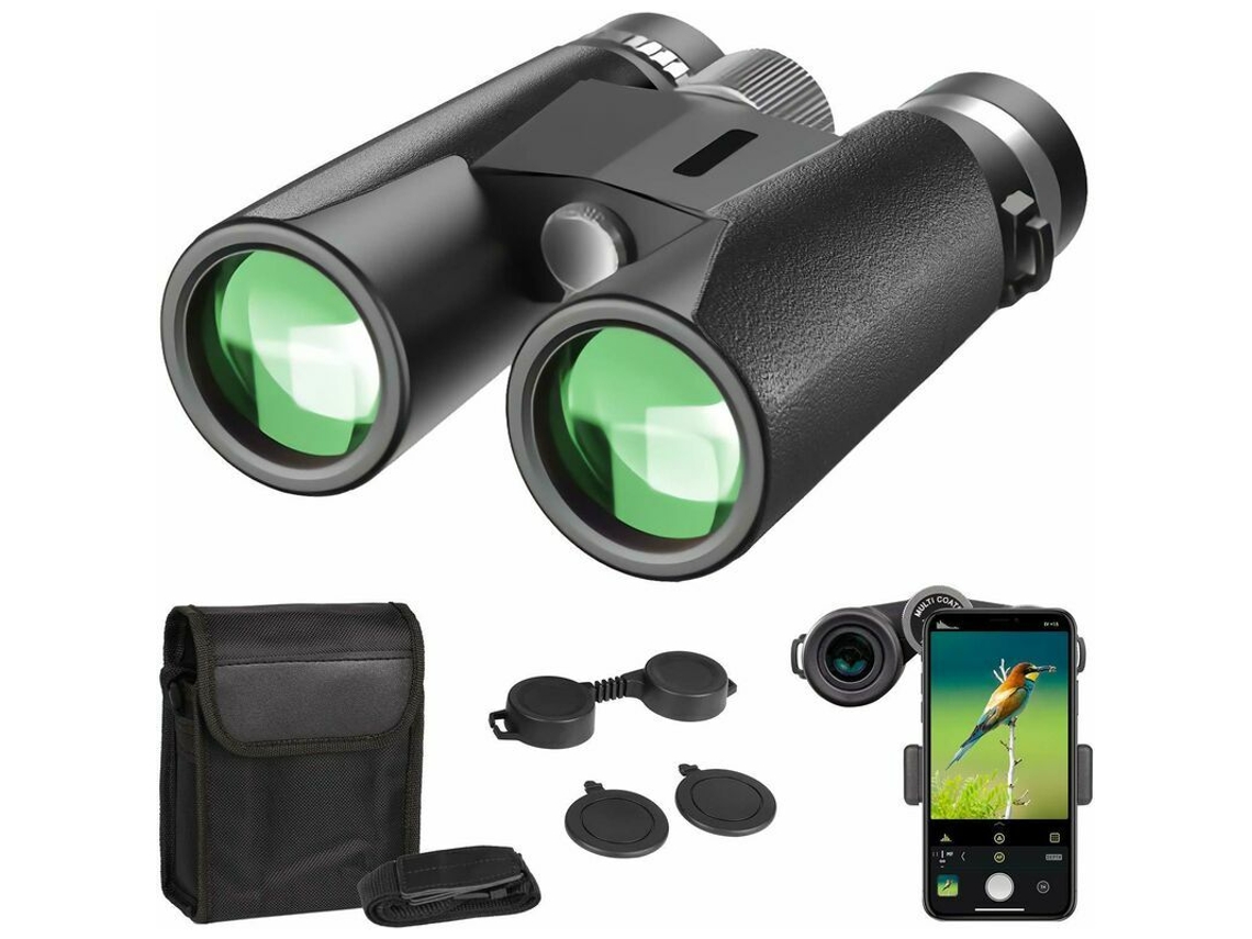 Binóculos Potentes Para Adultos, Binóculos Compactos 12x42 Hd Com Prisma Bak4 E Visão Noturna Fmc Para Observação De Pássaros, Camping, Caminhadas