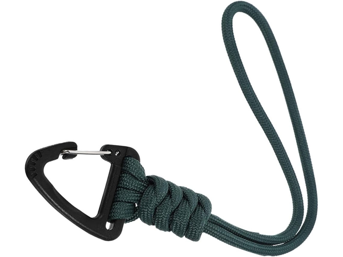 Chaveiro Com Cordão Trançado Em Paracord, Mosquetão E Alça De Pulso.