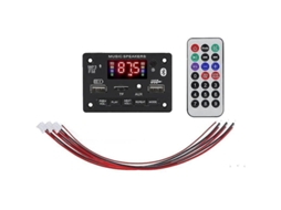 Módulo de Rádio Carro Bluetooth 5.0 com Amplificador 6w suporte Mp3/usb/tf controle remoto 6v 12v YURU