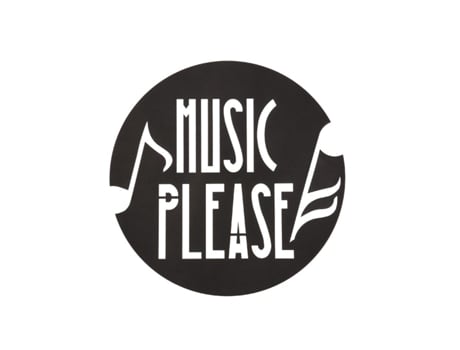 Decoração Metálica Music Please In Metal Preto 50X1,5X50 Cm EPIKASA