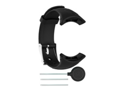 Pulseira De Silicone Para Smartwatch Suunto M1 M2 M4 M5 Para Mulheres Resistente E Confortável Preto