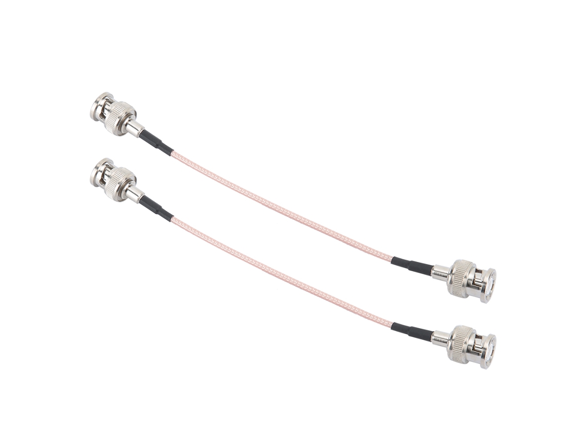 2 Cabos Adaptadores Jumper Bnc Macho para Bnc Macho para Conexão de Fios para Diferentes Aplicações e Usos CHABERLU