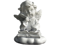 Estátua de Anjo Resina Decoração Jardim Casa Presente S/MARCA
