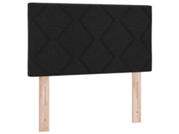 Conjunto 1 Cabeceira Estofada Vidaxl Preto Tecido (80 Cm)