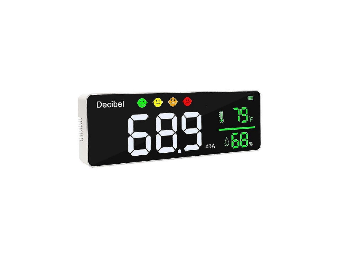 Medidor De Nível Sonoro 3 Em 1, Decibelímetro Umidade E Temperatura. Medidor De Som Para Salas De Aula, Spl E Db M Brilvibera