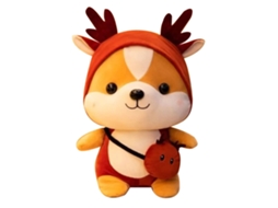 Primerox brinquedo de Pelúcia de Esquilo Cartoon Fofo Macio Estofado Decorativo Infantil Adulto Vermelho